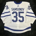 Ilya Samsonov - Game Worn Used Hockey Jersey - Nhl Toronto Maple Leafs Playoffs