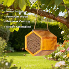 Mason Bee House - Handmade Natural Wooden Bee Hive Coated With Wax For Water-pro