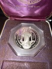 Catholic Guild St Benedict Sterling Silver Coin Vintage In Original Box