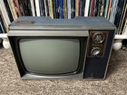 Vintage Zenith Sidekick Model E1343 13    Crt Tv Denim Wrapped Television Tested    