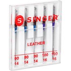 Singer Leather Sewing Machine Needles 5 Count Sizes 90 14 100 16 Heavy Duty