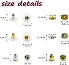 Hypoallergenic Earring Backs - 170 Pcs  6 Styles For Studs And Hoops