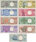 Poland Set 9 Unc 1 2 5 10 20 50 100 200 500 Zlotlych 1990 P 164 165-171 172 Nhb