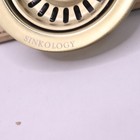 Sinkology Disposal Flange Drain With Stopper Satin Gold 3-1 2  Td35-07
