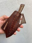 Usa Hand Engraved Pancake Sheath Fixed Blade Knife Belt Knife Leather  Sheath