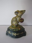 Mouse Cast Iron Doorstop Vintage