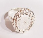 6 Of 18x13mm Shiny Silver Victorian Deco Angel Wings Adjustable Ring Settings
