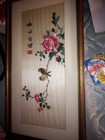 Vintage Chinese Silk Hand Embroidered Birds Framed Art Signed 