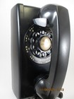 Vtg 1954 Western Electric Black Rotary Dial Wall Telephone Bell System Mdl 554