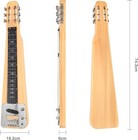 Lap Steel Guitar 6 String Slotted Head Stock Electric Slide Guitars Natural 