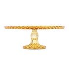 Amici Home Rochester Footed Glass Cake Stand - Amber