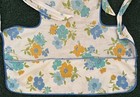 Vintage 1960s Full Bib Women s Floral Yellow And Blue Design Apron