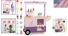 Pink Wooden Ice Cream Truck Playset With Interactive Vending Machine