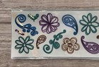 Sparkle Accent Floral Scrolls Flowers Rub-ons Scrapbook New