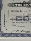 The Lionel Corporation Common 100 Stock Certificate 1960 s Toy Train Engraving