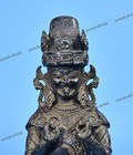 Antique Tibetan Brass Statue Goddess Dzambhala Altar Vintage Collectible 7 8  