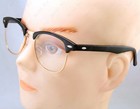 Clear Lens Fashion Eye Glasses Retro Horn Rim Nerd Geek Mens Womens Black Gold