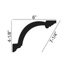 Outwater 6  X 94-1 2  Primed White Plain Crown Moulding  2 Pack 