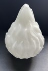 Vtg Art Deco Style 8 5    H X 6 75    D    Stalactite Frosted   Satin Torch Shade