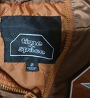 Time Space Junior Hooded Colorblock Anorak Zip Jacket Size S Brown White Orange