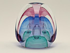 Kit Karbler   Michael David Signed Art Glass Paperweight  4    Geometric  38872