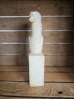 Book End White Alabaster  Parakeet Made In Italy Vintage