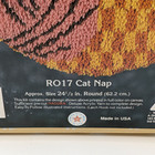 National Yarn Crafts Latch Hook Kit Cat Nap Ro17 24 5  Round Rug Vtg 1990 Usa