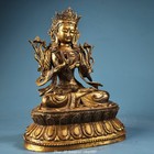 10 2 old Tibet Tibetan Buddhism Bronze Gilt Maitreya Bodhisattva Buddha Statue