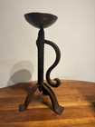 Vintage Or Modern Reproduction Antique Style Hand Forged Iron Candlestick