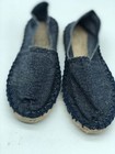 Kids Espadrille New Flat Shoes Size 28 Made In France Navy Blue Canvas