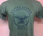Us Military United States Army Logo Od Green Pt T-shirt Size Medium