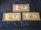 New    3 Pack Beveled Edge Acrylic Currency Cases  100 Bills Bep Same Day Ship 