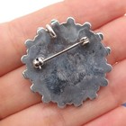 Old Pawn 925 Sterling Silver Vintage Southwestern Turquoise Pin Brooch   Pendant