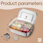 47qz Stainless Steel Bento Box With 5 Compartments 1400ml Large   Thickened M   