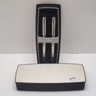 Cross Steel Ballpoint Pen   Mechanical Pencil Set Silver Usa W  Box Gift Case