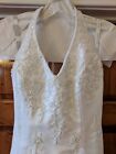 New Alfred Angelo Classic Fit Beaded Wedding Gown With Matching Veil  also New   
