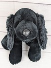 Russ Berrie Black Cocker Spaniel Named Thunder Stuffed Animal Plush Dog 
