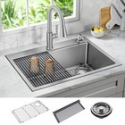 Delta Emery 30  Workstation Sink  Ss 1 Bowl W  Ledge   Kit-certified Refurbished