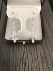 New Gorgeous Sparkly Sterling Silver Cz Chandelier Dangle Drop Earrings Hook