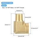90 Degree Elbow Brass Pipe Fitting 2pcs 3 8  Npt Street Elbow Gas Air Oil
