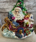 Christopher Radko Santa Elf Sleigh Large Ornament 6   