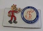 Reddy Kilowatt Lapel Pin Pinback Lot Of  2 Original 1940s 1950s Old Electric Man