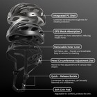 Rockbros Bike Helmet For Adult Fit 58-65cm detachable Magnetic Goggles sun Visor