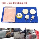 7pcs Glass Polishing Kit Windshield Scratch Remover Tool 70g Cerium Oxide 2  Pad