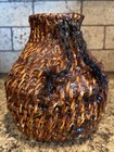 Navajo Pine Pitch Pottery Water Basket   Jar   Navajo Indians Woven Basket 