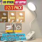 Rechargeable Led Book Light With 3 Light Modes Easy Clip Reading Lamp 1 2 3 Pack