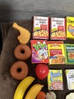 Lot Of 40  Vintage Kids Pretend Play Food Toys And Boxes Make Believe Kitchen