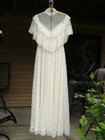 Vintage Gunne Sak Style Ivory Lace Wedding Gown Size 7 8