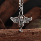 Silver-plated Cute Cat Kitten Angel Wings Animal Pendant Necklace