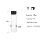 5ml Clear Small Glass Vials 100pcs With Screw Caps100pcs